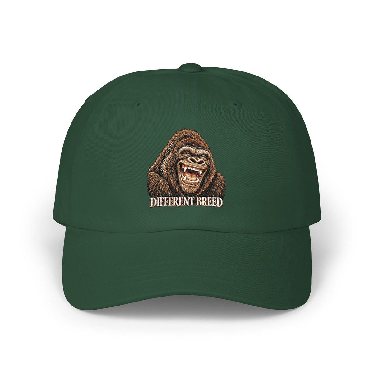 Classic Dad Cap — Embroidered Gorilla "Different Breed" Baseball Hat