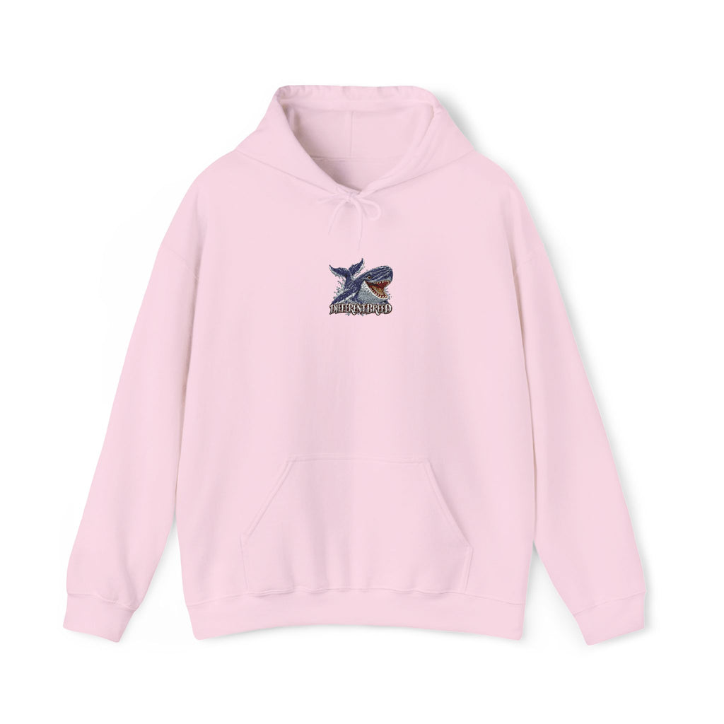 Dragon Crest Hoodie — Small Embroidered Fantasy Dragon Chest Design