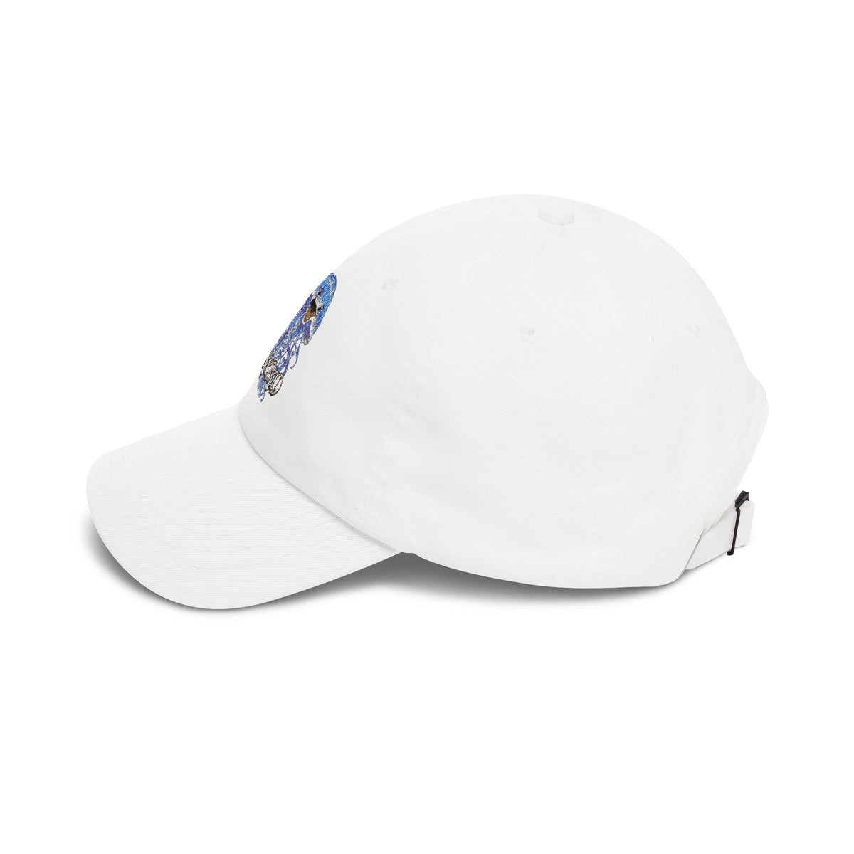 Dad Cap – Blue Wave Skull "Defiant Breed" Embroidered Baseball Hat