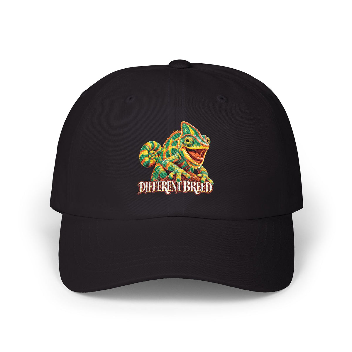 Chameleon Dad Cap — 'Different Breed' Colorful Reptile Embroidered Hat