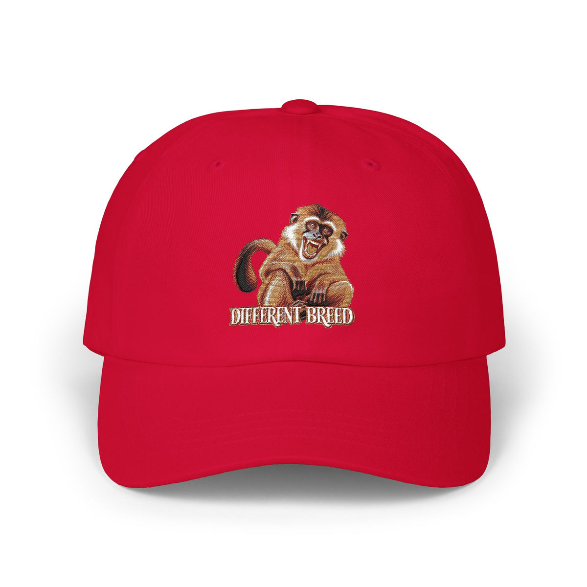 Classic Dad Cap — Embroidered Monkey "Different Breed" Baseball Hat