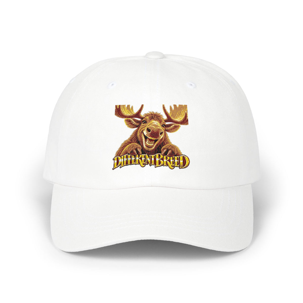 Embroidered Moose "Different Breed" Dad Cap