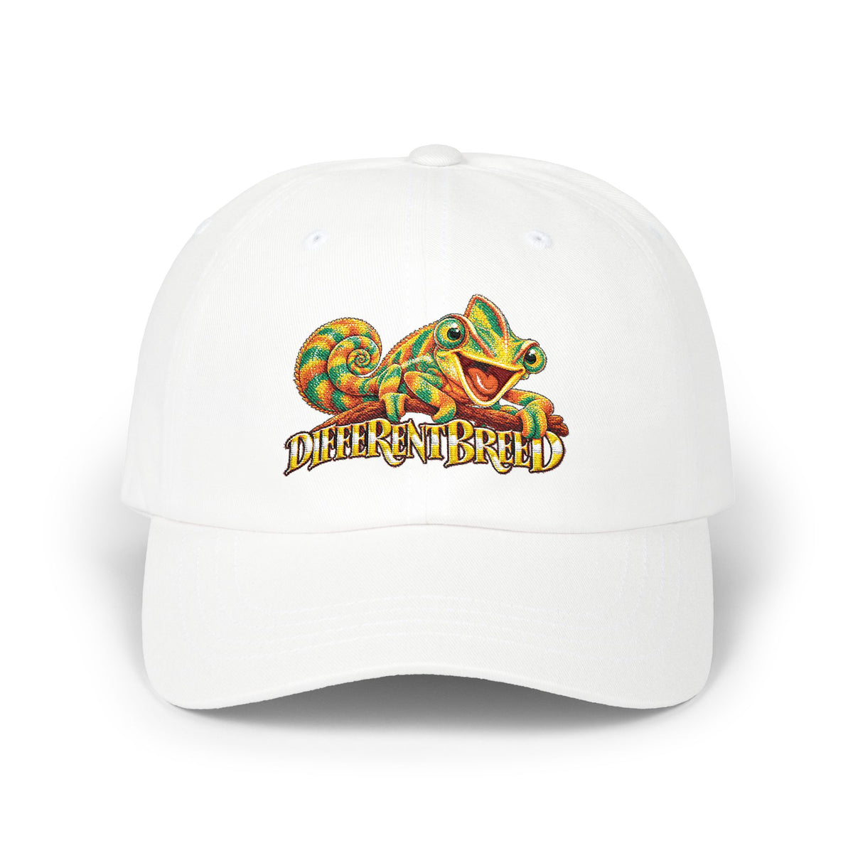 Dad Cap — Colorful Chameleon "Different Breed" Embroidered Hat