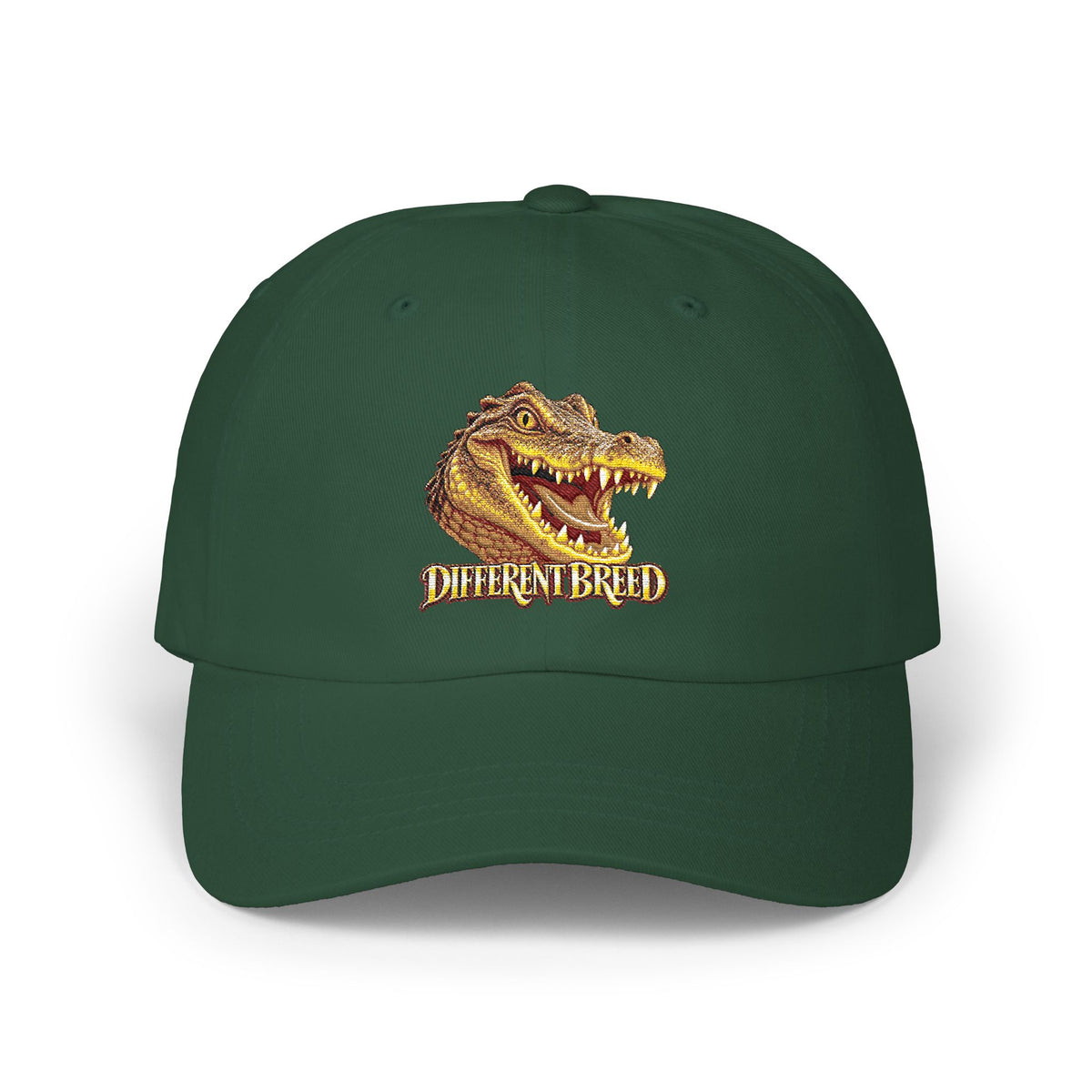 Classic Dad Cap — Crocodile Head "Different Breed" Embroidered Baseball Hat