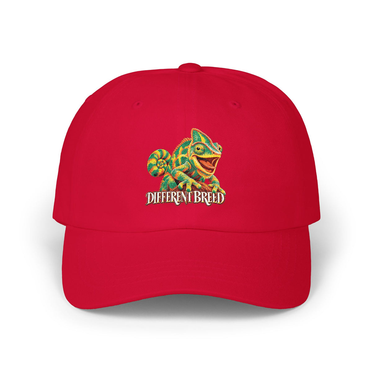 Chameleon Dad Cap — 'Different Breed' Colorful Reptile Embroidered Hat