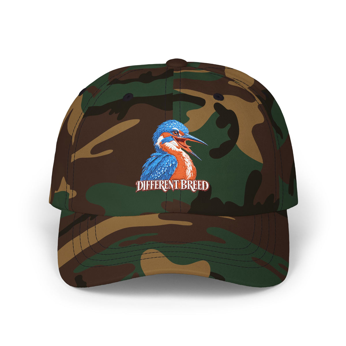 Kingfisher Dad Cap – 'Different Breed' Embroidered Bird Baseball Hat