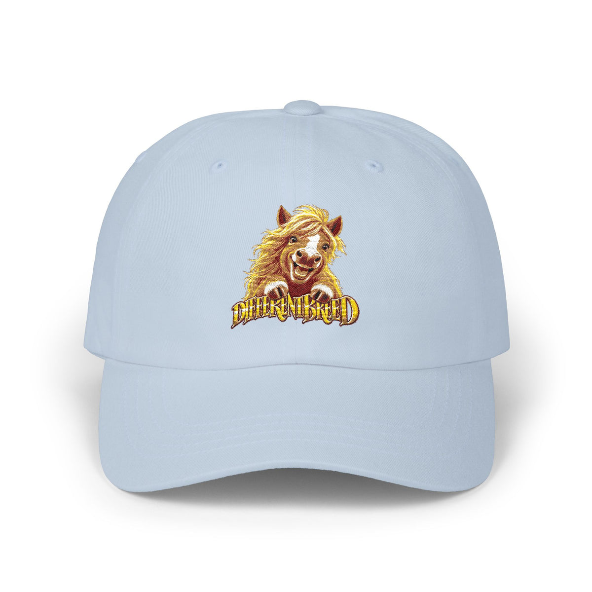 Dad Cap — Golden Horse Embroidered 'Stay Wild' Hat