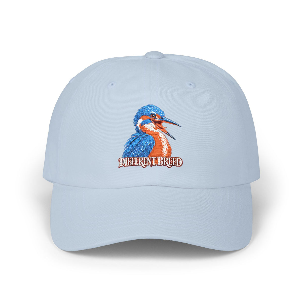 Kingfisher Dad Cap – 'Different Breed' Embroidered Bird Baseball Hat