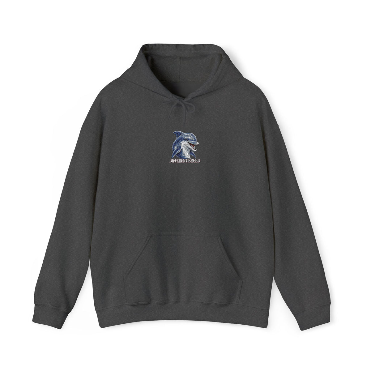 Hoodie — Blue Floral Wolf Illustration Pullover