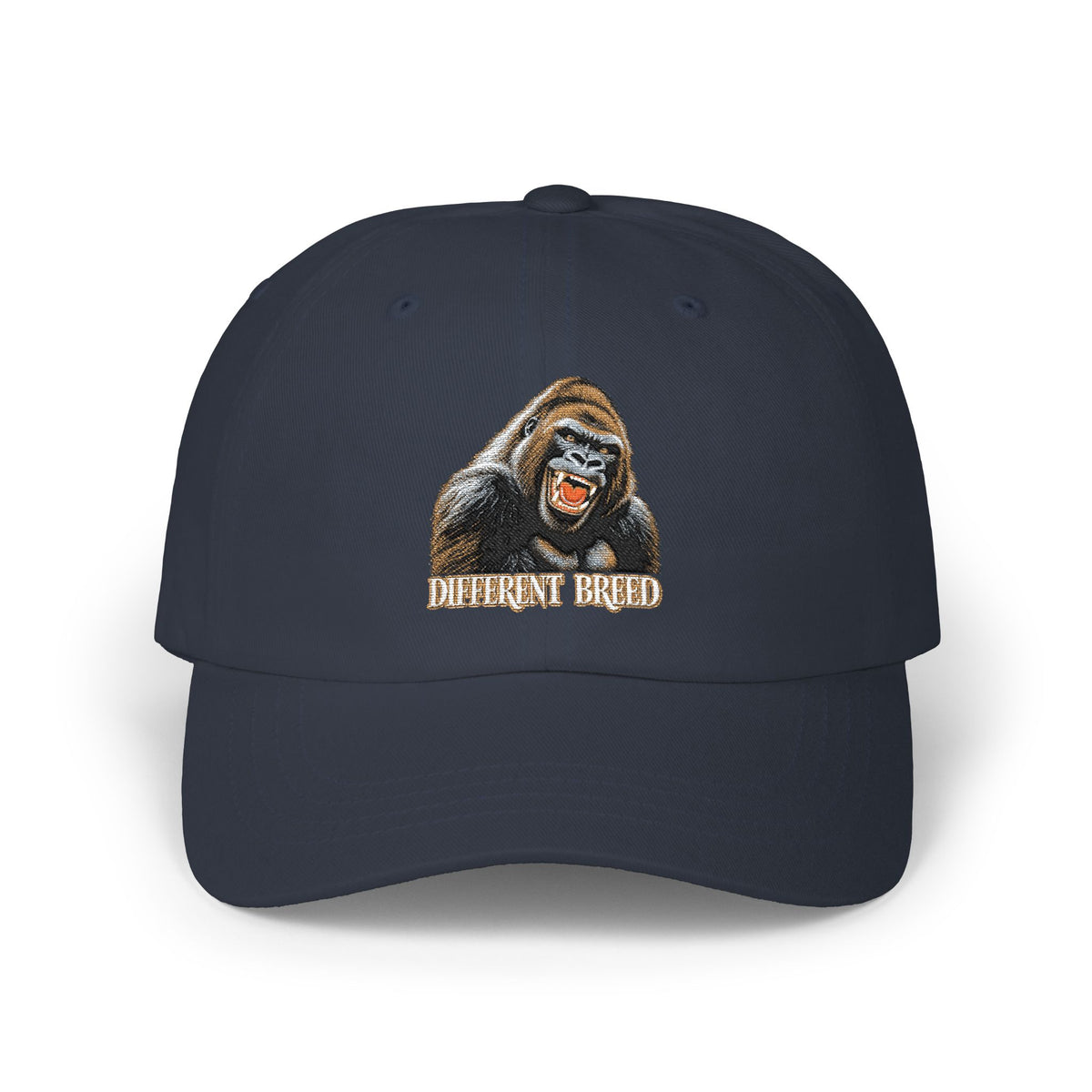 Gorilla Dad Cap — Embroidered 'Different Breed' Graphic Hat