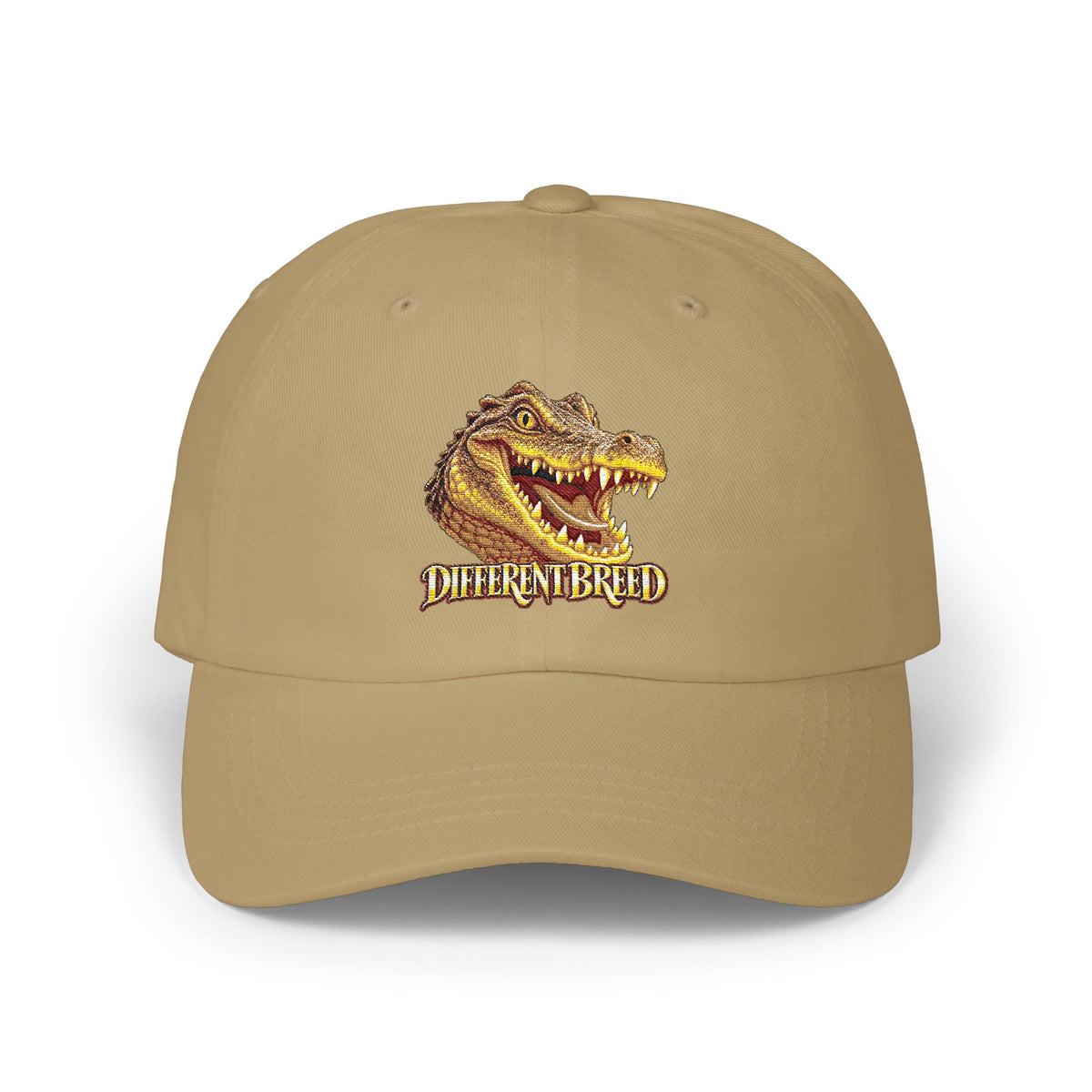 Classic Dad Cap — Crocodile Head "Different Breed" Embroidered Baseball Hat