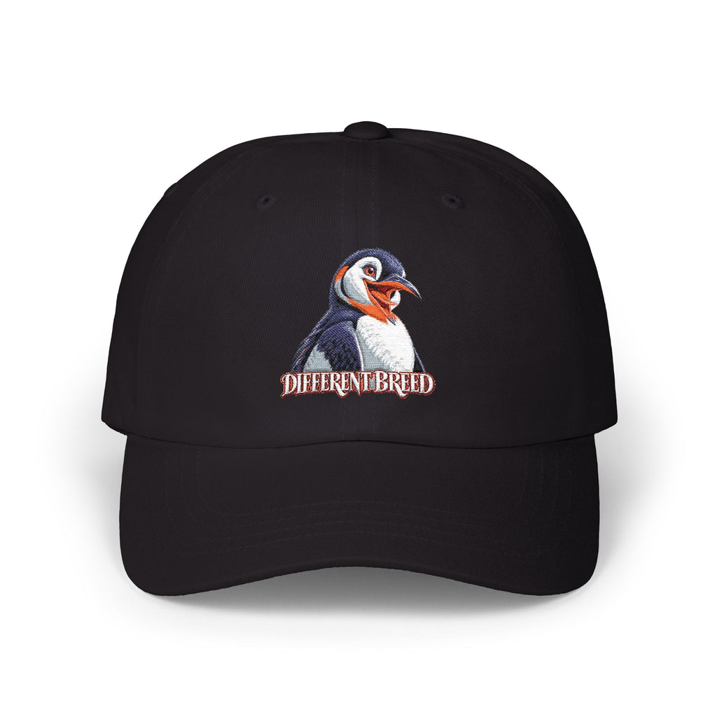 Dad Cap — Embroidered Puffin "Different Breed" Patch