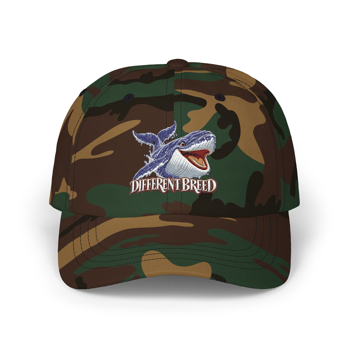Dad Cap — Whale Graphic "Different Breed" Embroidered Hat