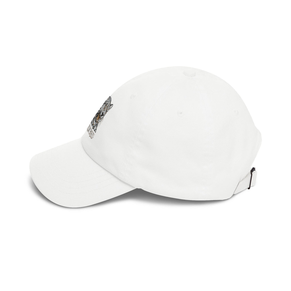 Snow Leopard Dad Cap — Embroidered Wildlife Baseball Hat