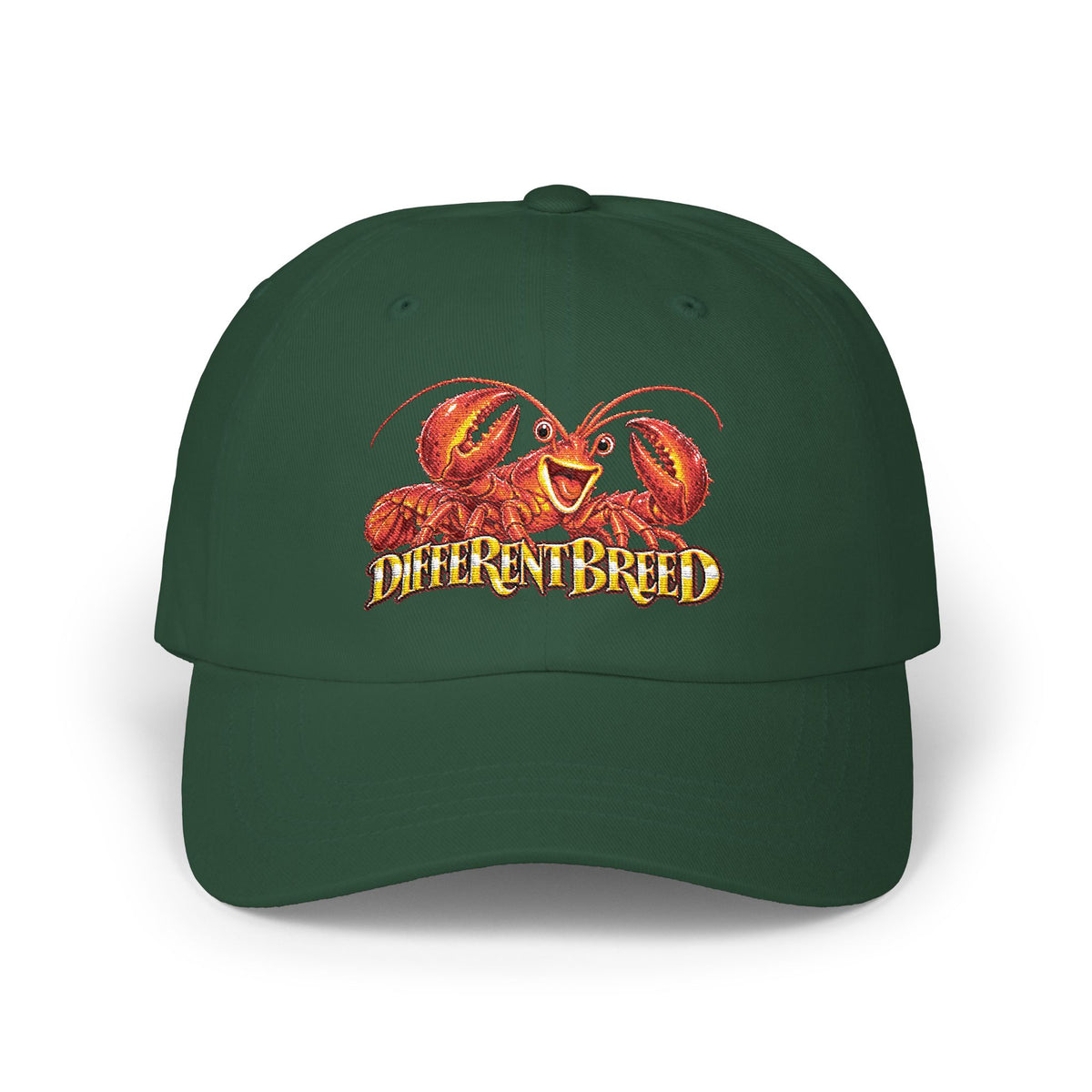 Dad Cap – 'Different Breed' Cartoon Lobster Embroidered Hat