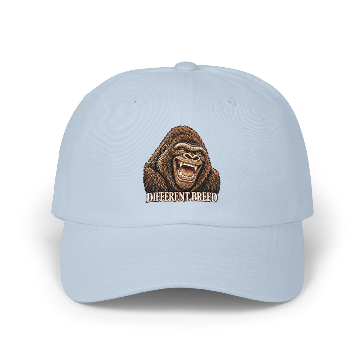 Classic Dad Cap — Embroidered Gorilla "Different Breed" Baseball Hat