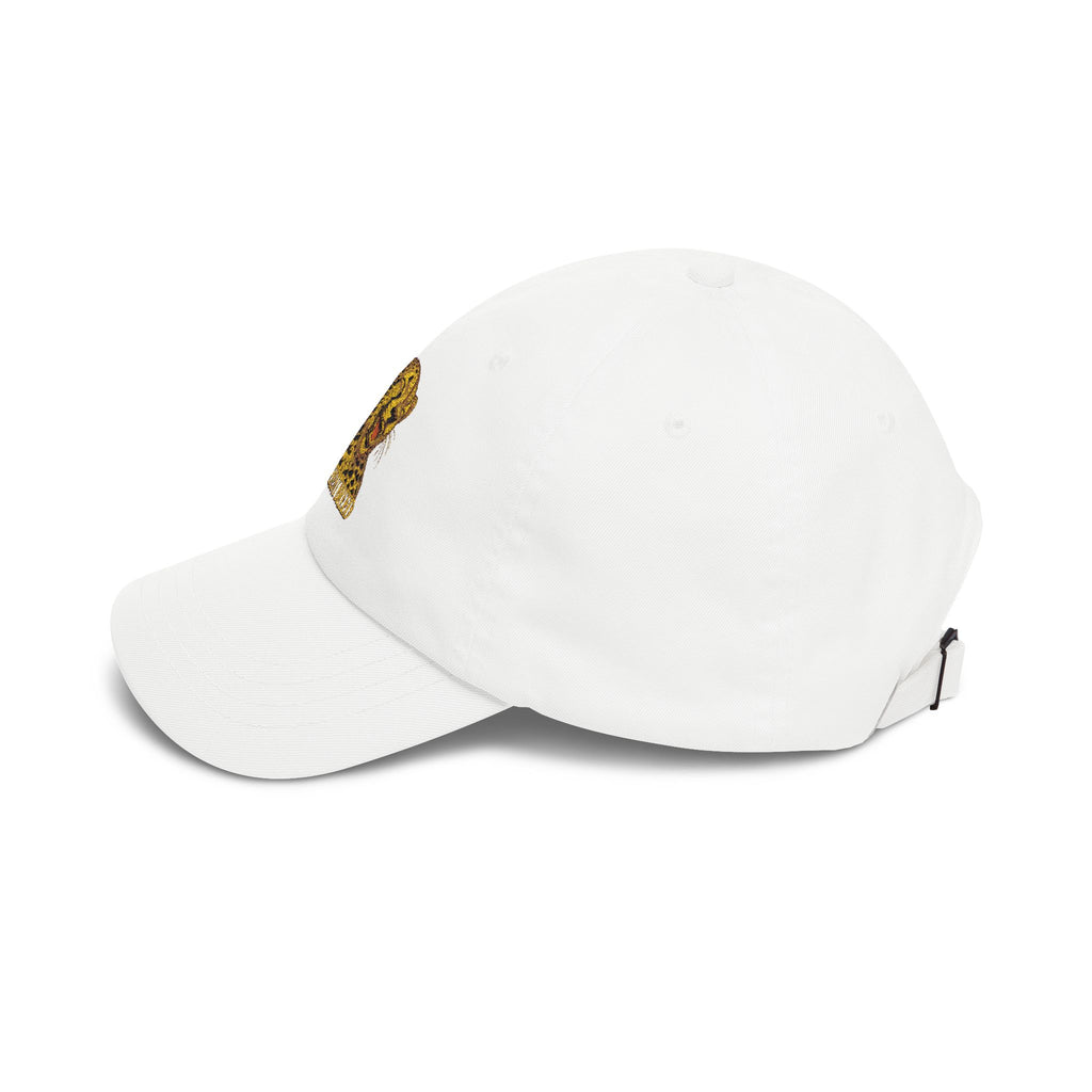 Cheerful Cheetah Dad Cap — Embroidered Smiling Leopard Baseball Hat