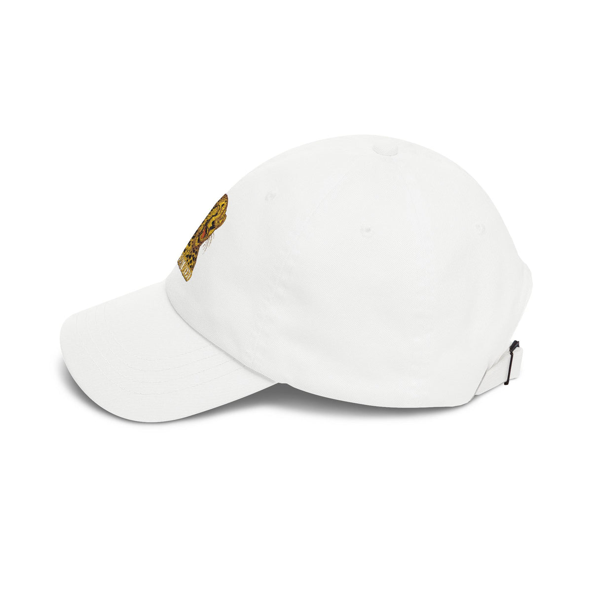Cheerful Cheetah Dad Cap — Embroidered Smiling Leopard Baseball Hat