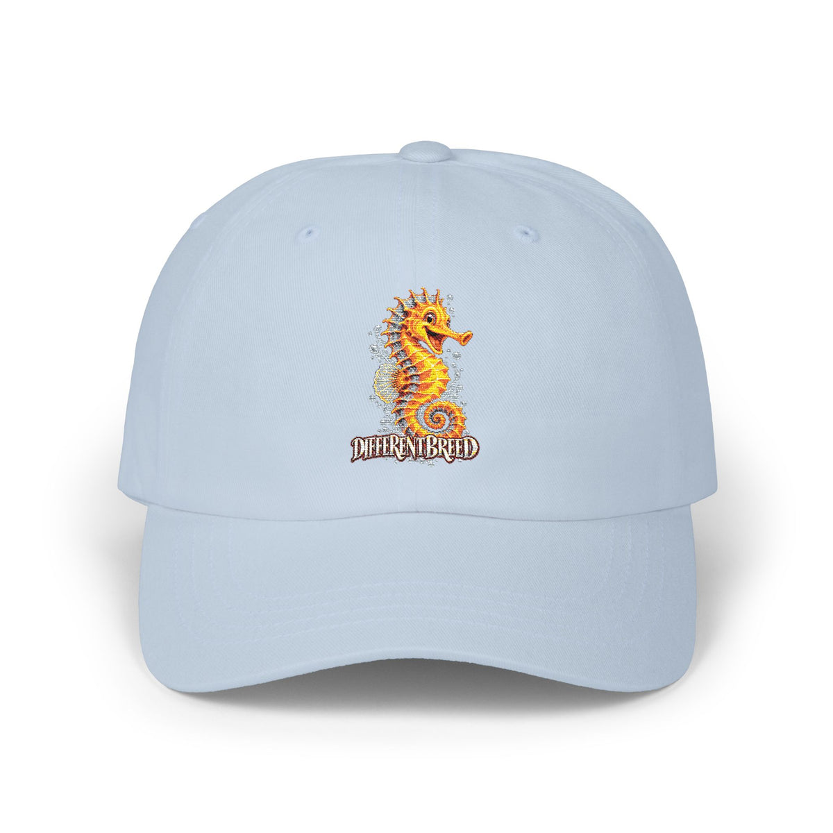 Seahorse Dad Cap — Nautical Embroidered Baseball Hat