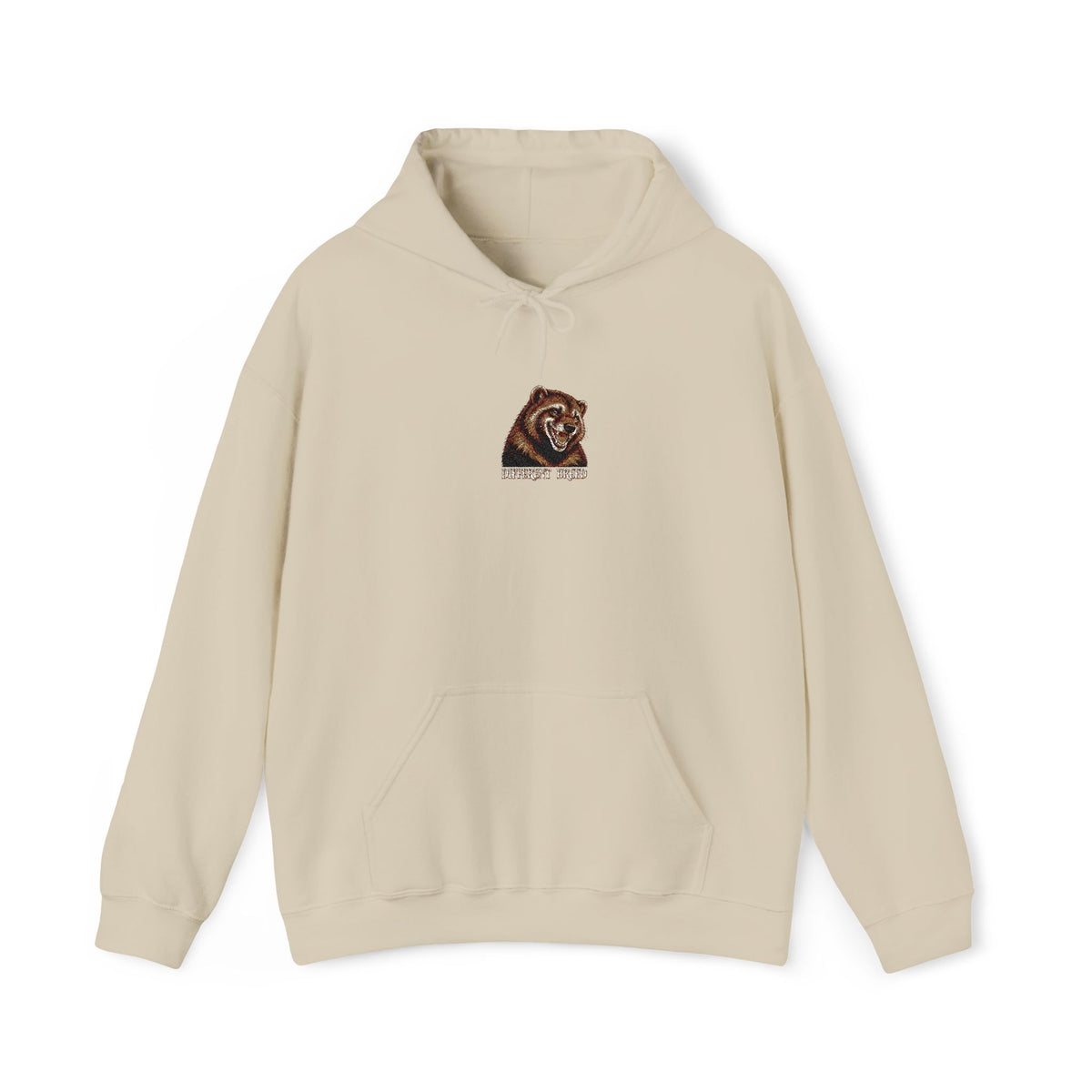 Tiger Face Hoodie - Small Center Embroidered Tiger Graphic, Casual Animal Print Pullover
