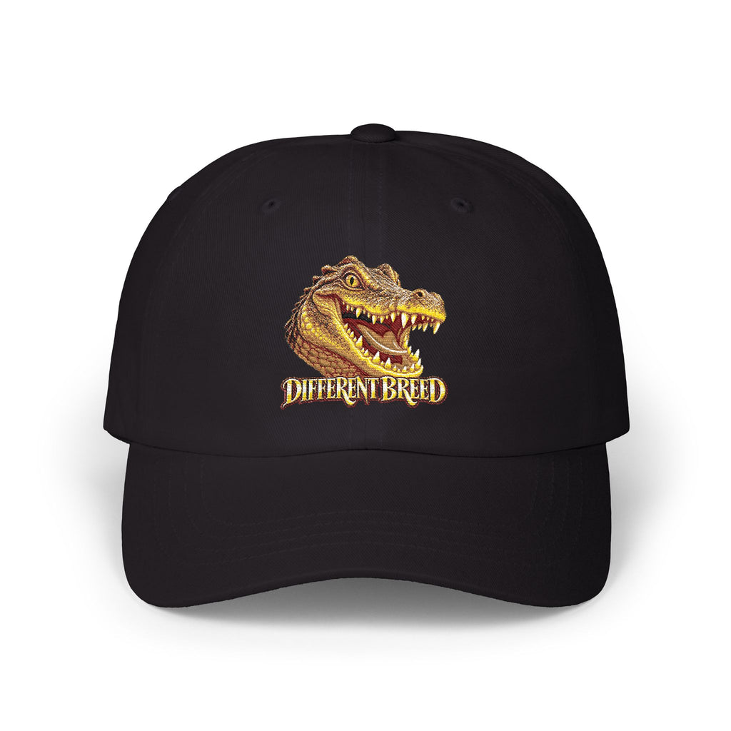 Classic Dad Cap — Crocodile Head "Different Breed" Embroidered Baseball Hat