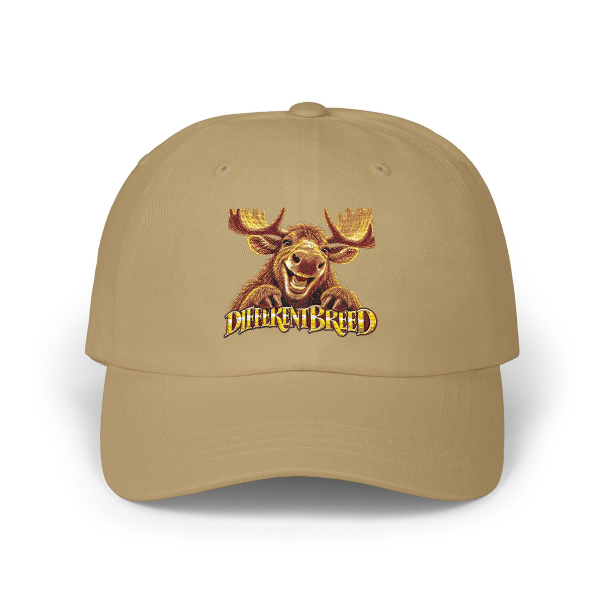 Embroidered Moose "Different Breed" Dad Cap