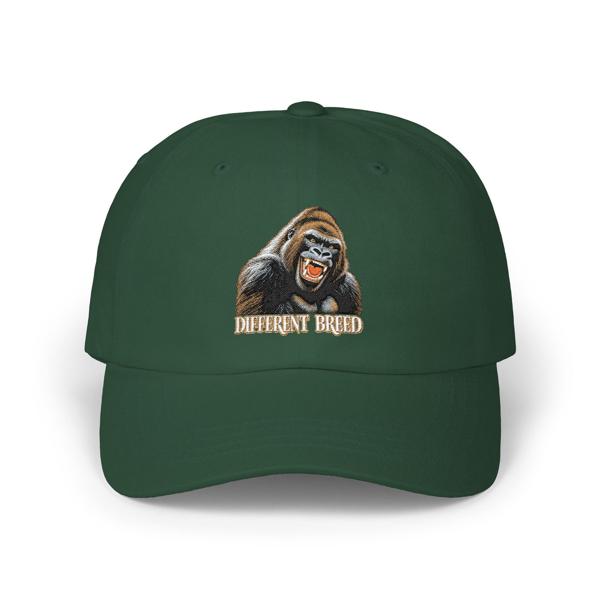 Gorilla Dad Cap — Embroidered 'Different Breed' Graphic Hat