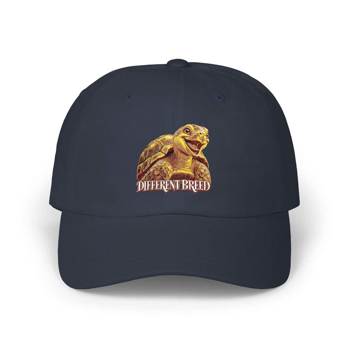 Classic Dad Cap — Golden Frog Embroidered "Different Breed" Baseball Hat