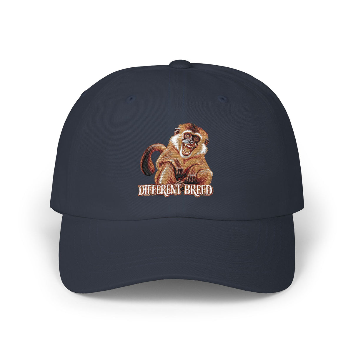 Classic Dad Cap — Embroidered Monkey "Different Breed" Baseball Hat