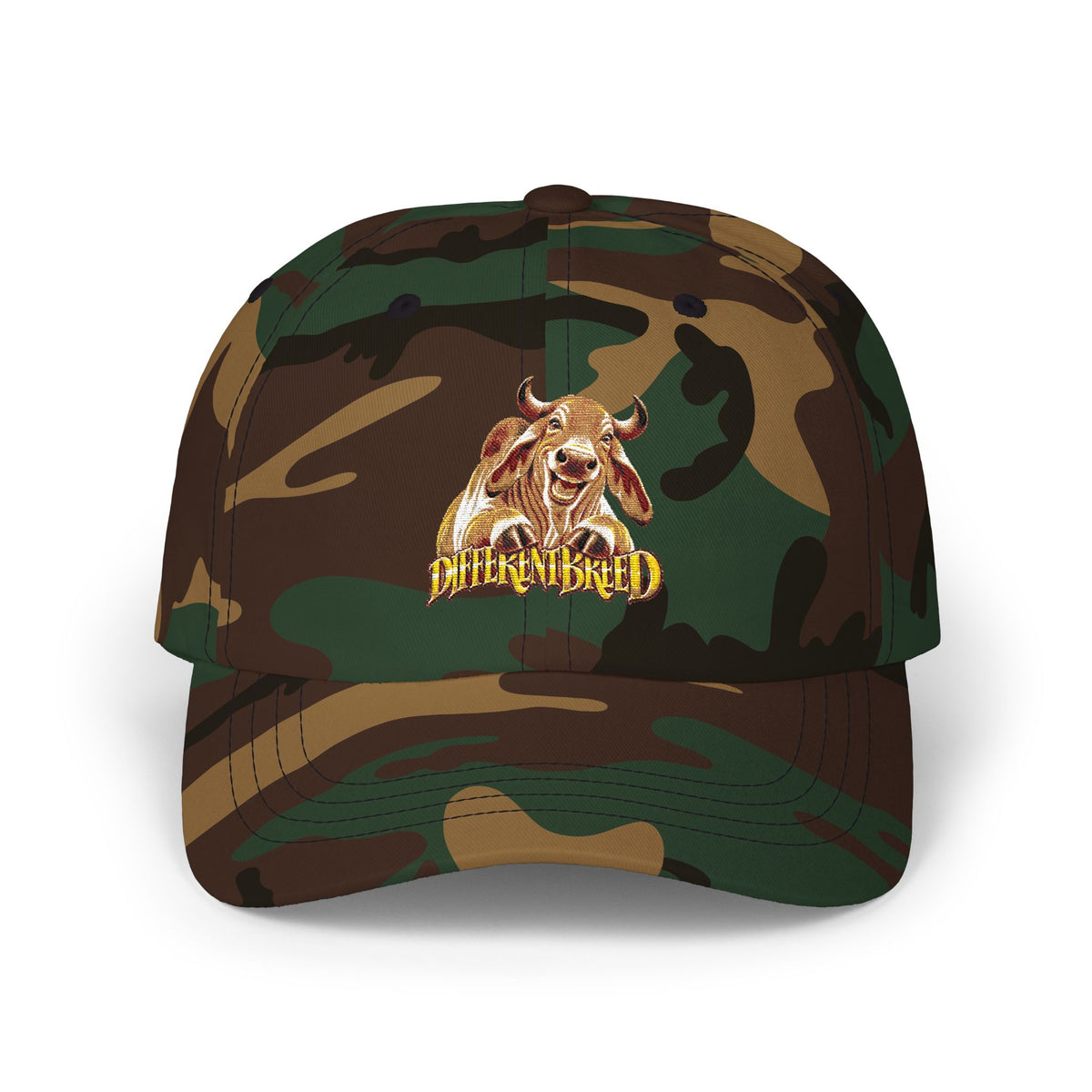 Dad Cap — Vintage Bull Embroidered "Bull-Shifted" Design