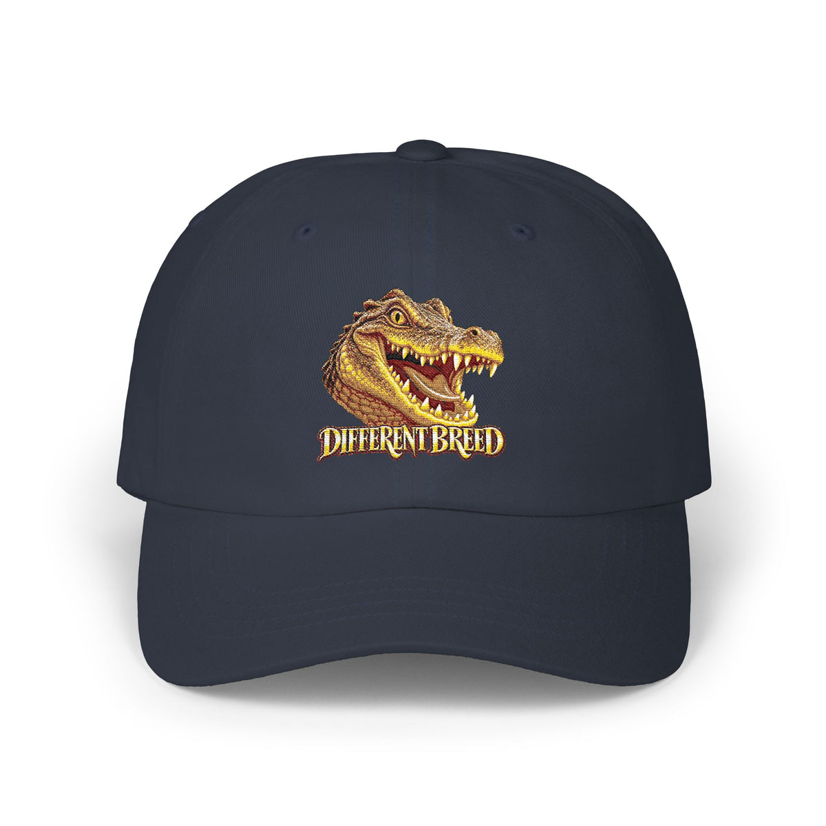 Classic Dad Cap — Crocodile Head "Different Breed" Embroidered Baseball Hat