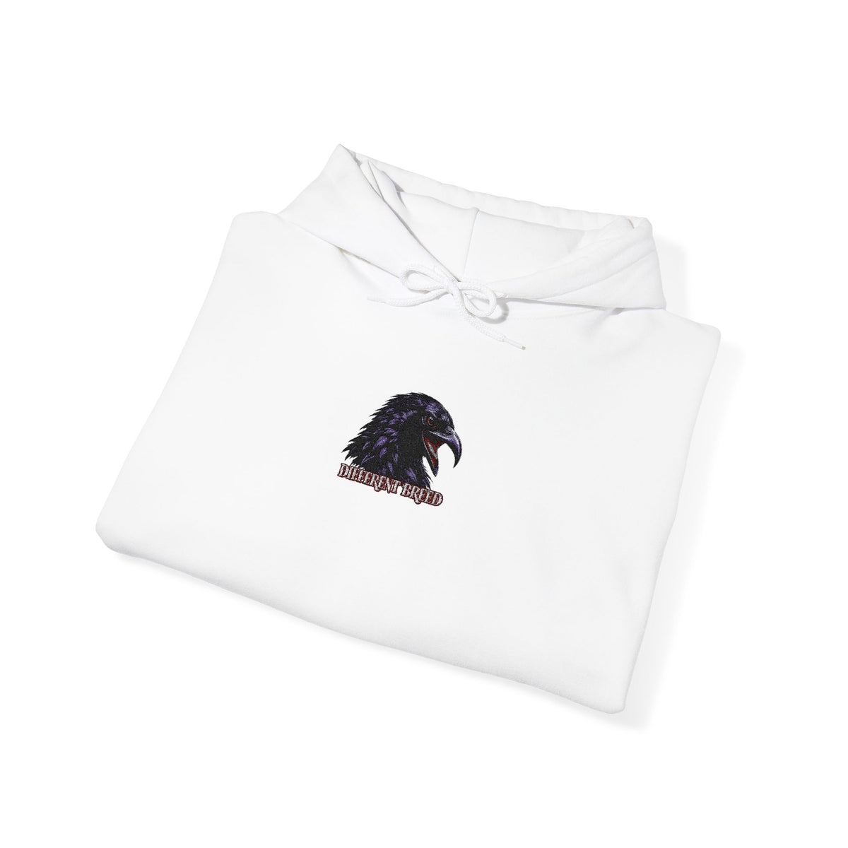 Raven Moon Graphic Hoodie — Small Gothic Crow Design